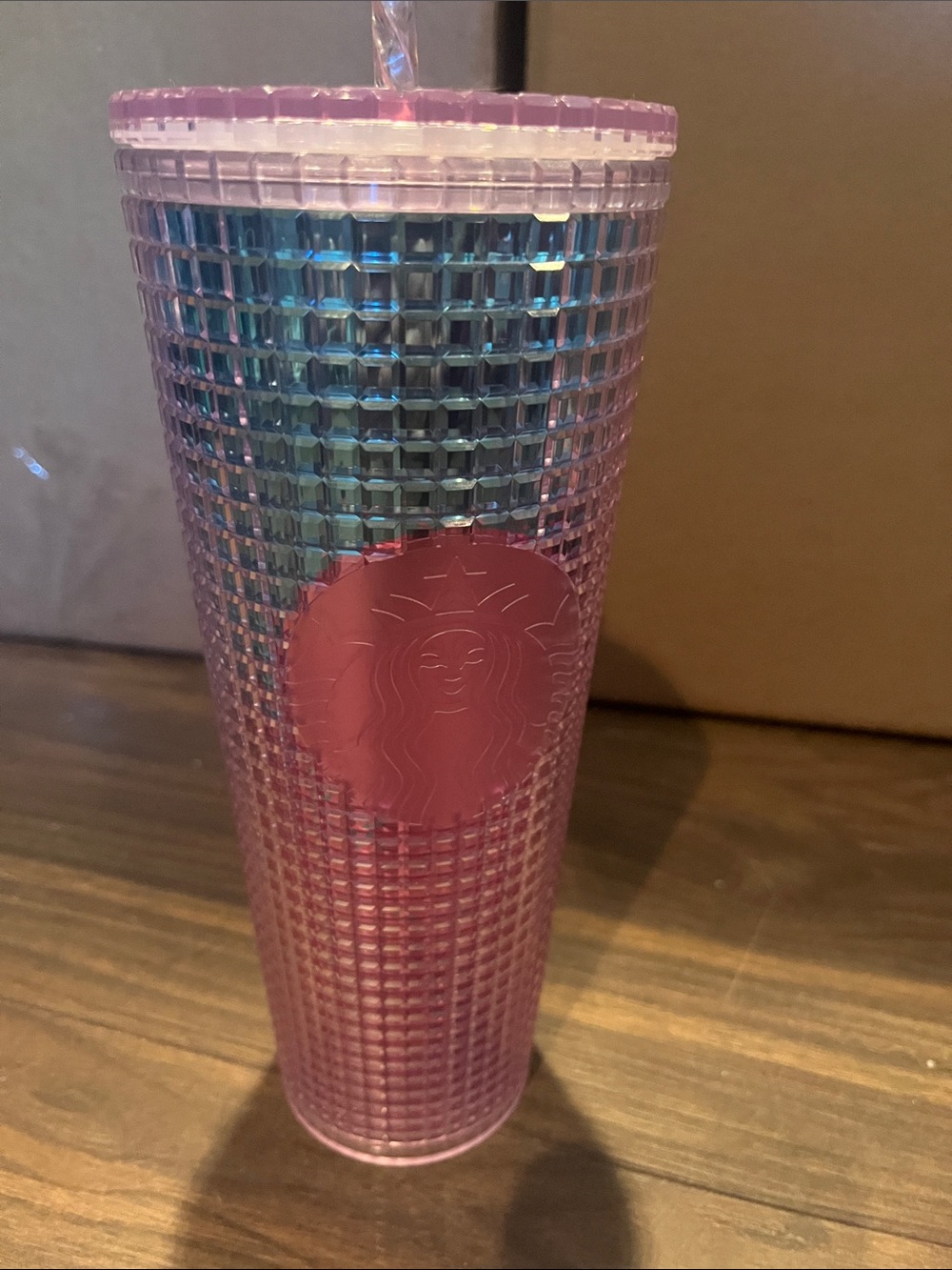 Starbucks Iridescent Pink Studded Cold Cup